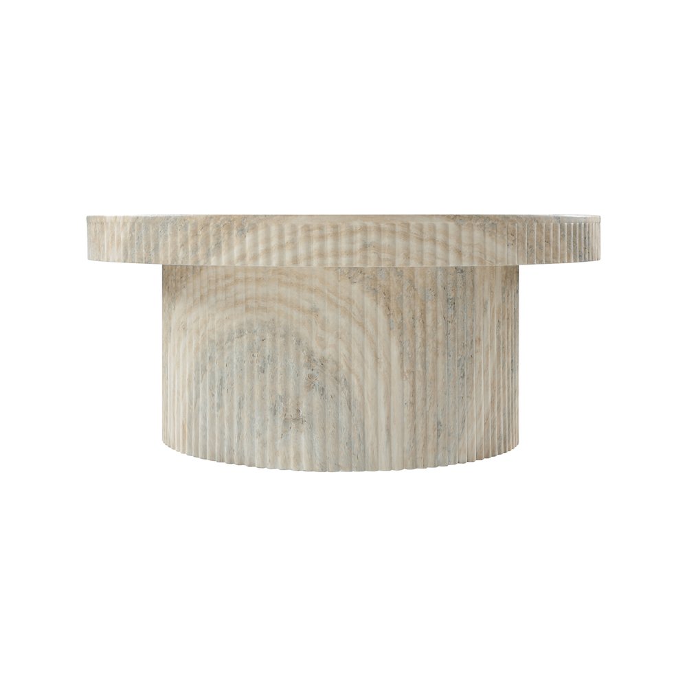 Legatto Travertine Travertine Finish Concrete Coffee Table. Picture 3
