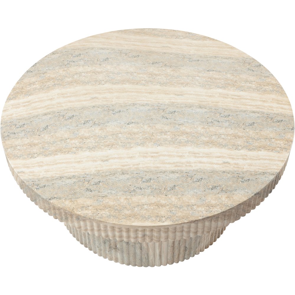 Legatto Travertine Travertine Finish Concrete Coffee Table. Picture 5