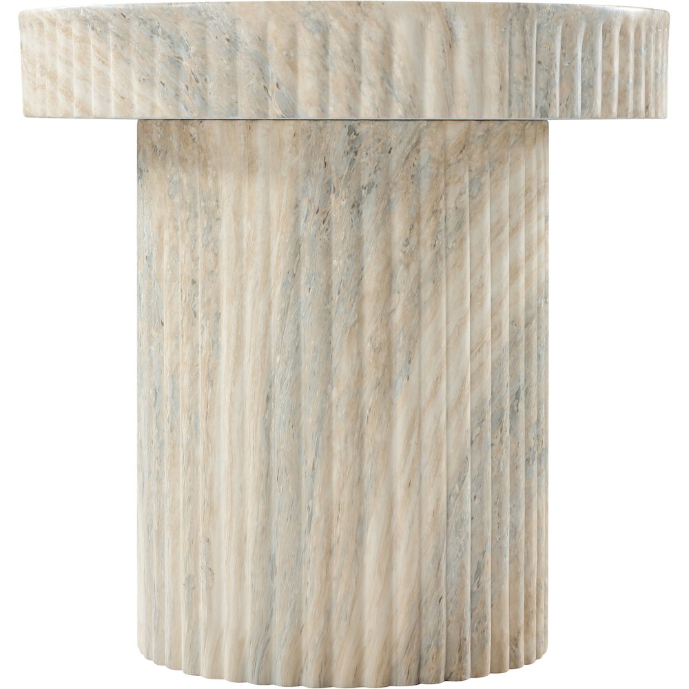 Legatto Travertine Travertine Finish Concrete End Table. Picture 3