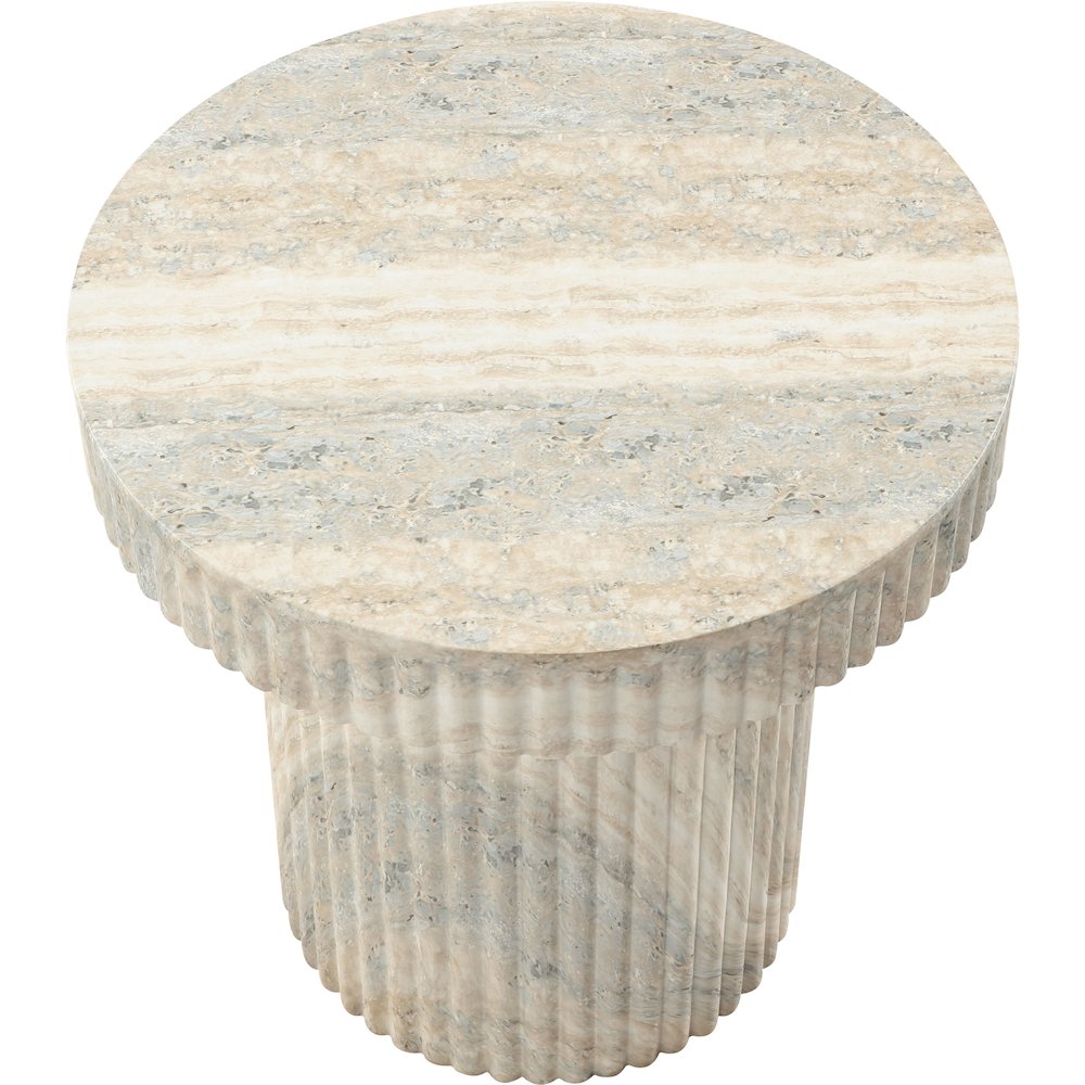 Legatto Travertine Travertine Finish Concrete End Table. Picture 5
