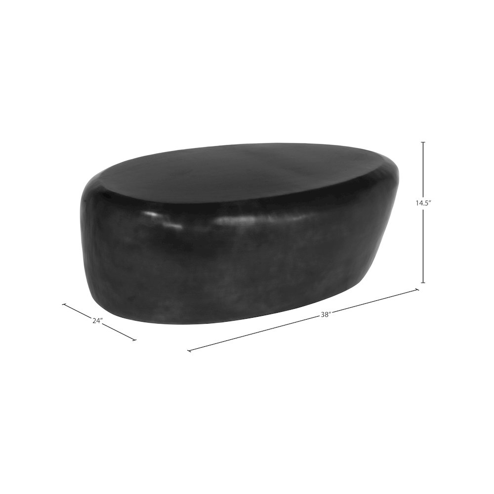 Capsule Black Aluminum Coffee Table. Picture 5