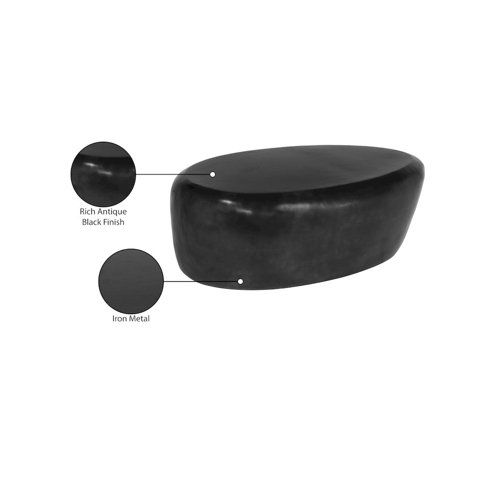 Capsule Black Aluminum Coffee Table. Picture 6