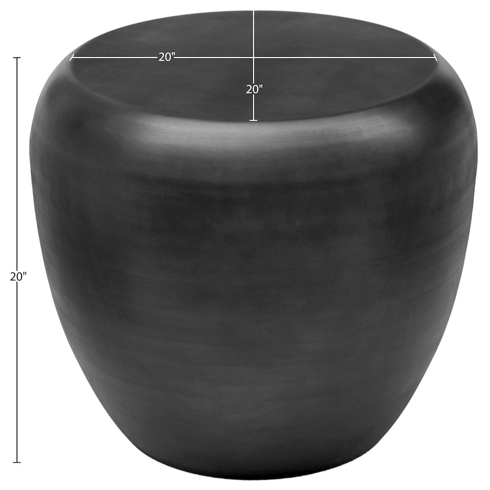 Capsule Black Aluminum End Table. Picture 5