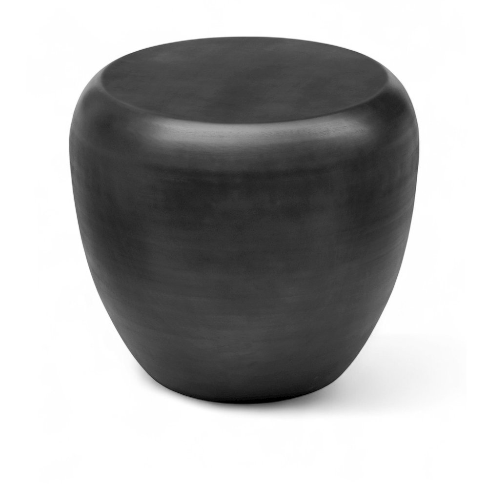 Capsule Black Aluminum End Table. Picture 1