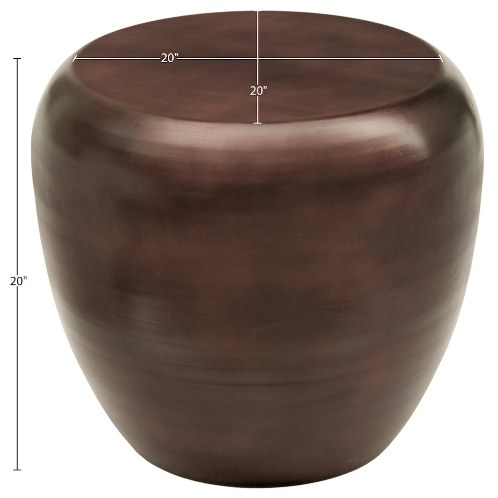Capsule Brown Aluminum End Table. Picture 5