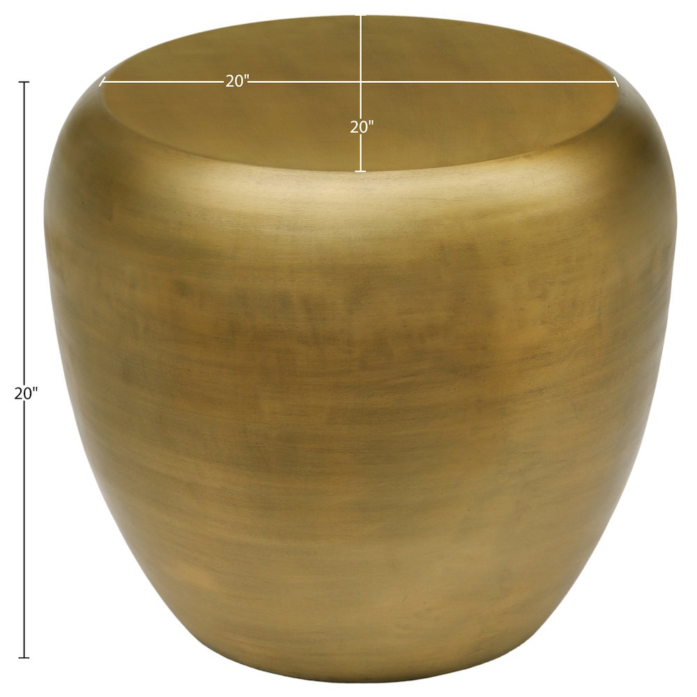 Capsule Gold Aluminum End Table. Picture 5