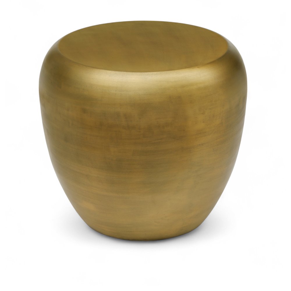 Capsule Gold Aluminum End Table. Picture 1