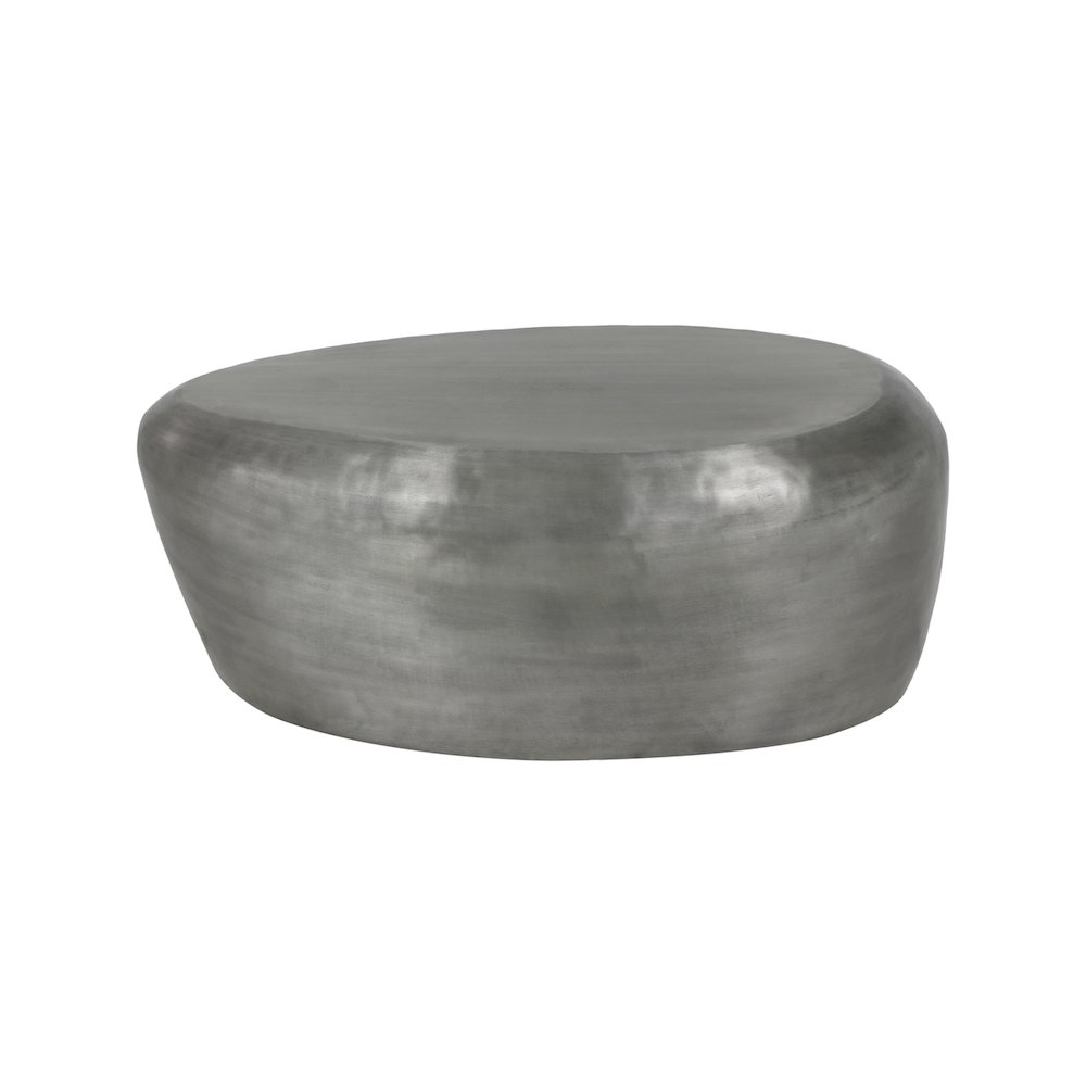 Capsule Silver Aluminum Coffee Table. Picture 2