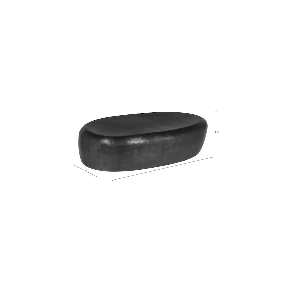 Capsule Black Aluminum Coffee Table. Picture 5