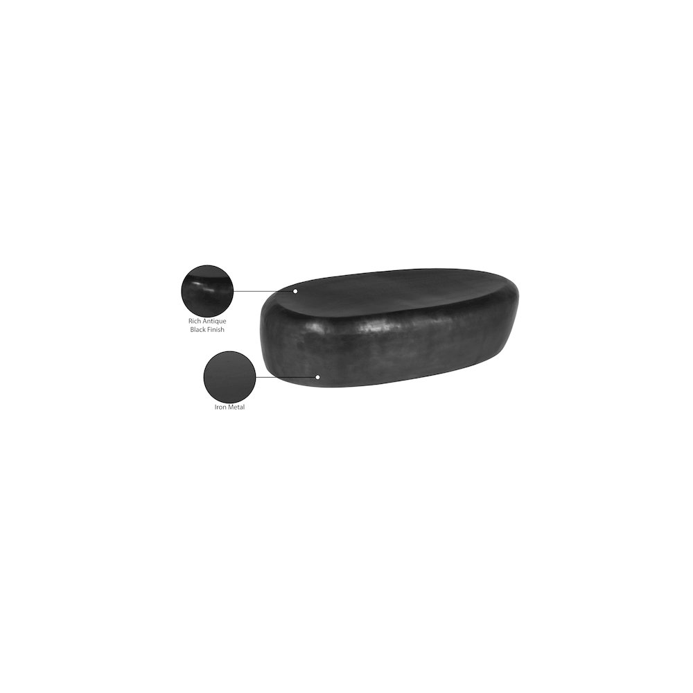 Capsule Black Aluminum Coffee Table. Picture 6