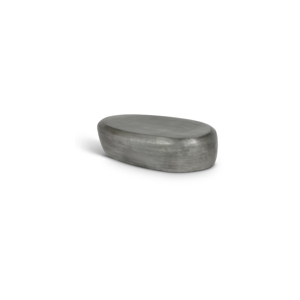 Capsule Silver Aluminum Coffee Table. Picture 1