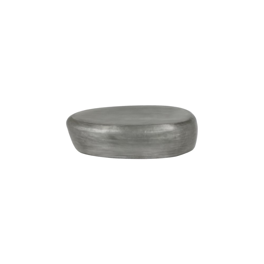 Capsule Silver Aluminum Coffee Table. Picture 2