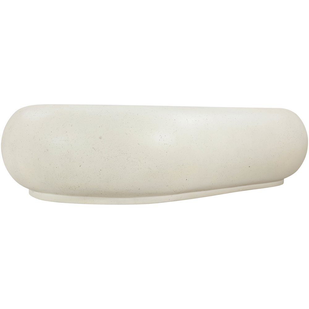 Pebble Cream Concrete And Fiberglass Indoor / Outdoor Coffee Table. Picture 3