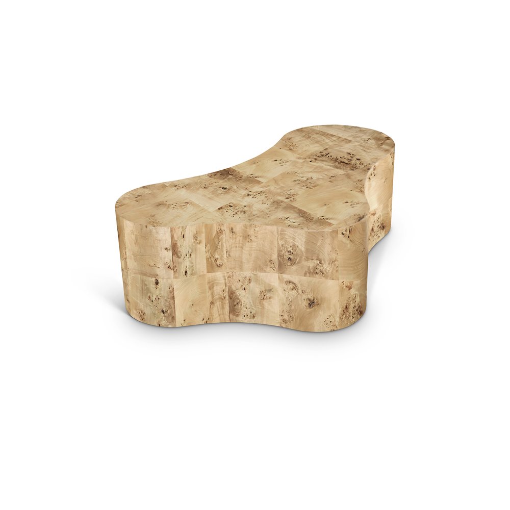 Zaire Natural Burl Wood Coffee Table. Picture 1