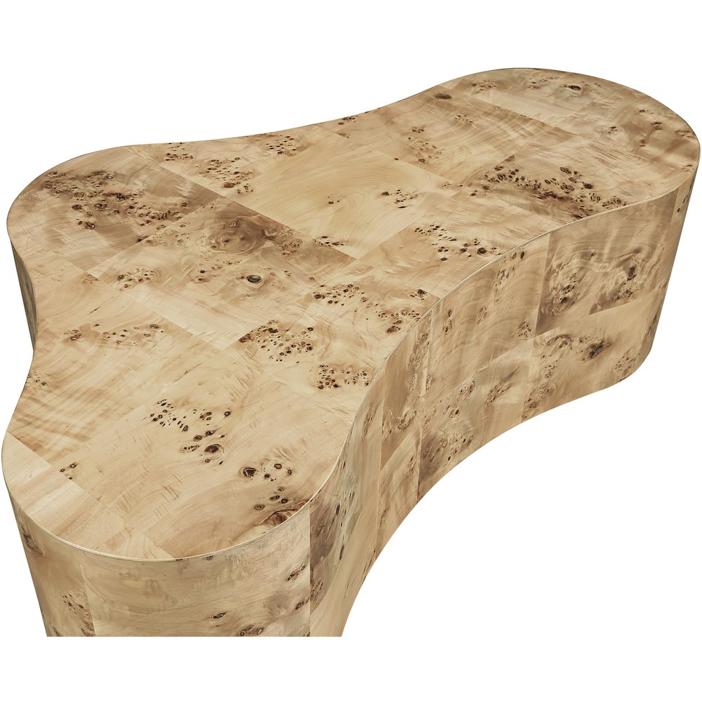 Zaire Natural Burl Wood Coffee Table. Picture 3