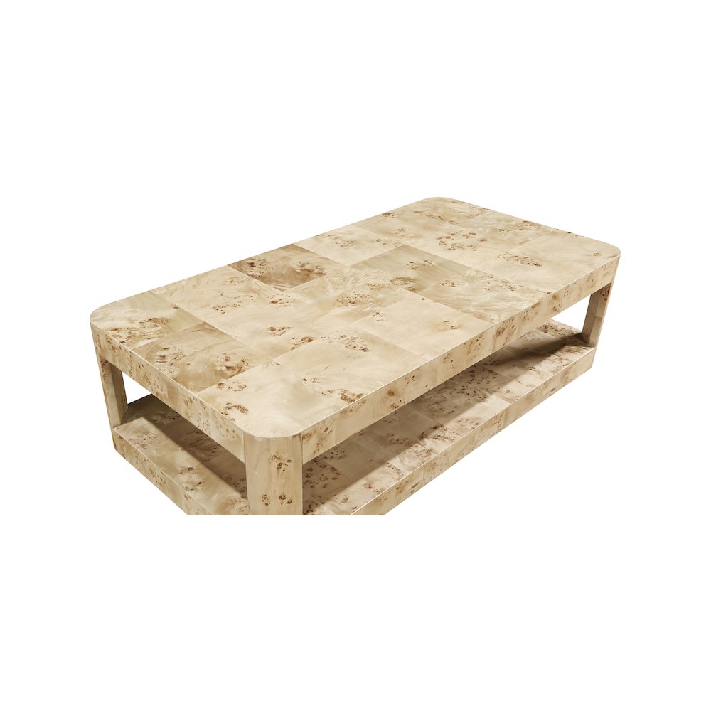 Reeves Natural Burl Wood Coffee Table. Picture 3