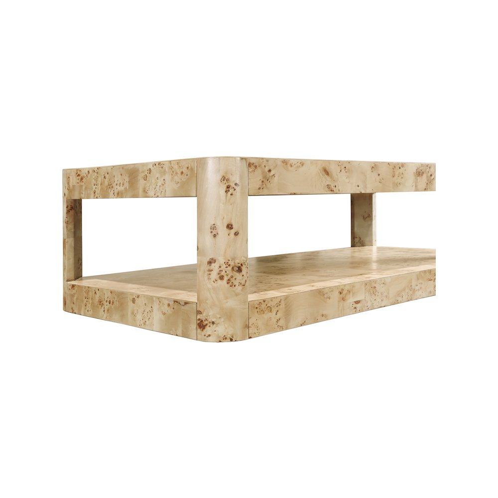 Reeves Natural Burl Wood Coffee Table. Picture 4