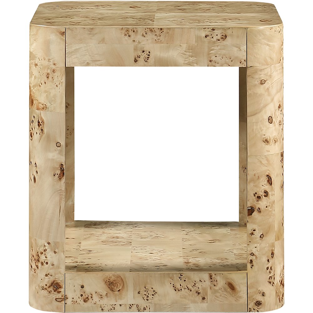 Reeves Natural Burl Wood End Table. Picture 2