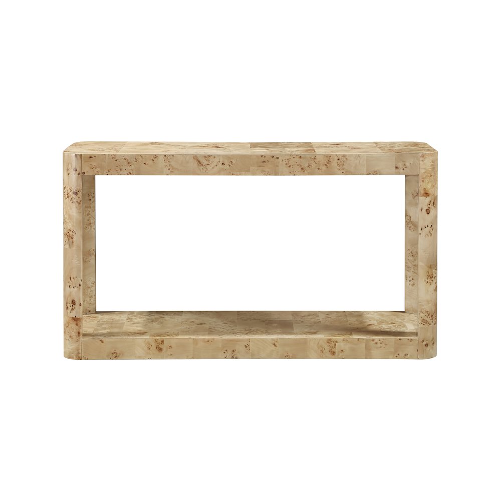 Reeves Natural Burl Wood Console Table. Picture 2