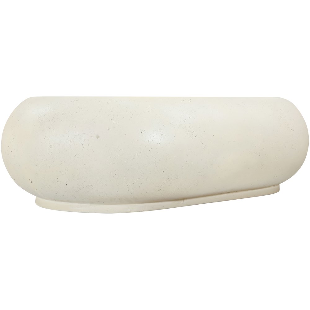 Pebble Cream Concrete And Fiberglass Indoor / Outdoor Coffee Table. Picture 3