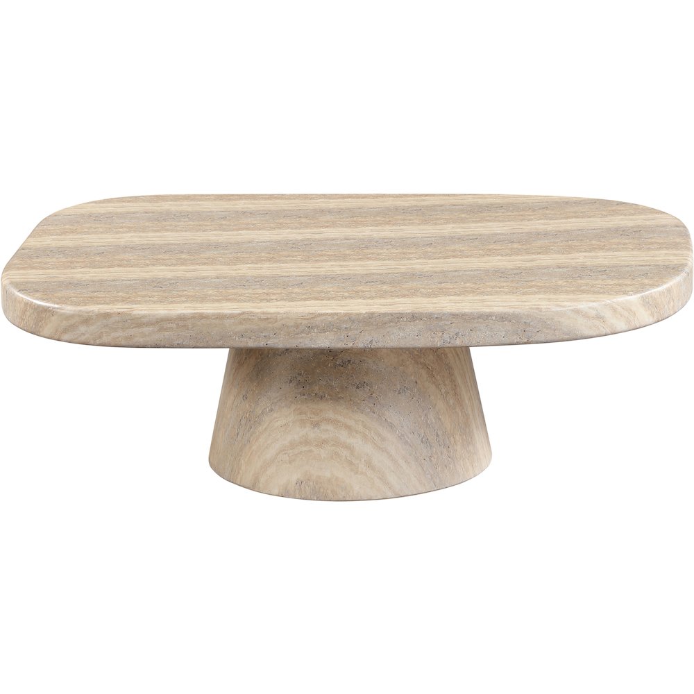 Prato Travertine Concrete Indoor/Outdoor Coffee Table. Picture 3