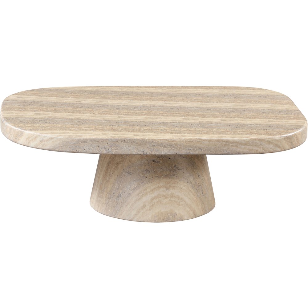 Prato Travertine Concrete Indoor/Outdoor Coffee Table. Picture 4
