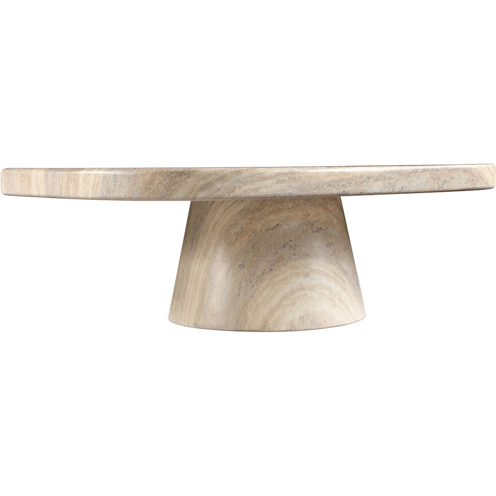 Prato Travertine Concrete Indoor/Outdoor Coffee Table. Picture 6