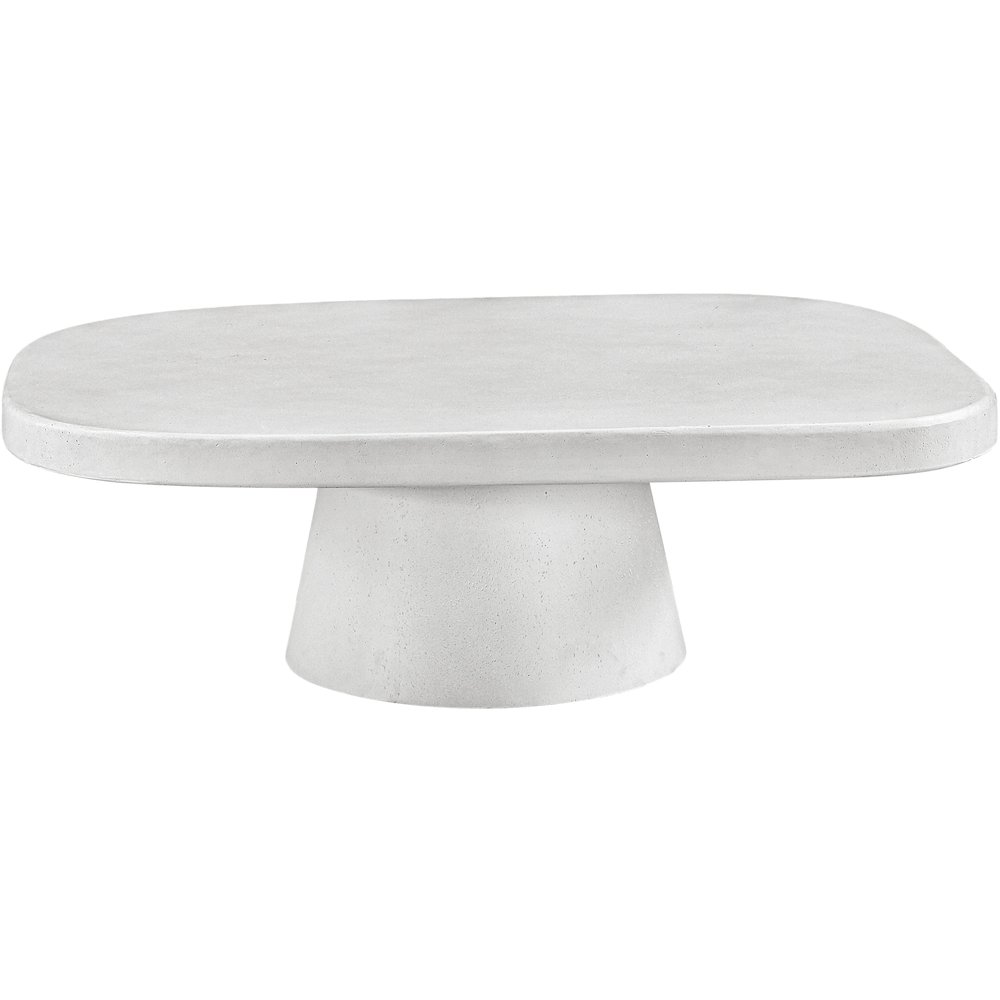 Prato White Concrete Indoor/Outdoor Coffee Table. Picture 3