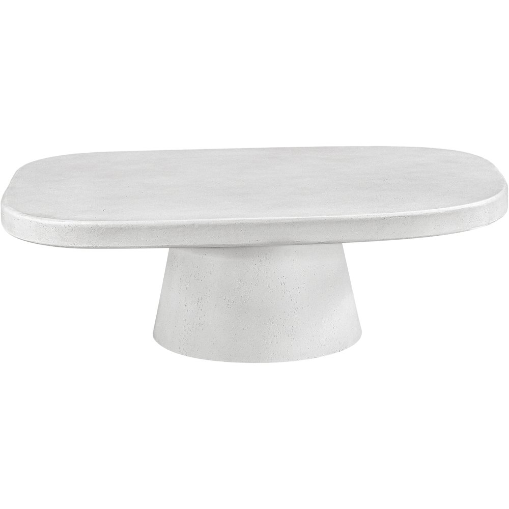 Prato White Concrete Indoor/Outdoor Coffee Table. Picture 4