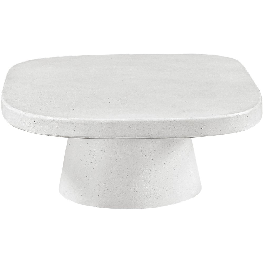 Prato White Concrete Indoor/Outdoor Coffee Table. Picture 5