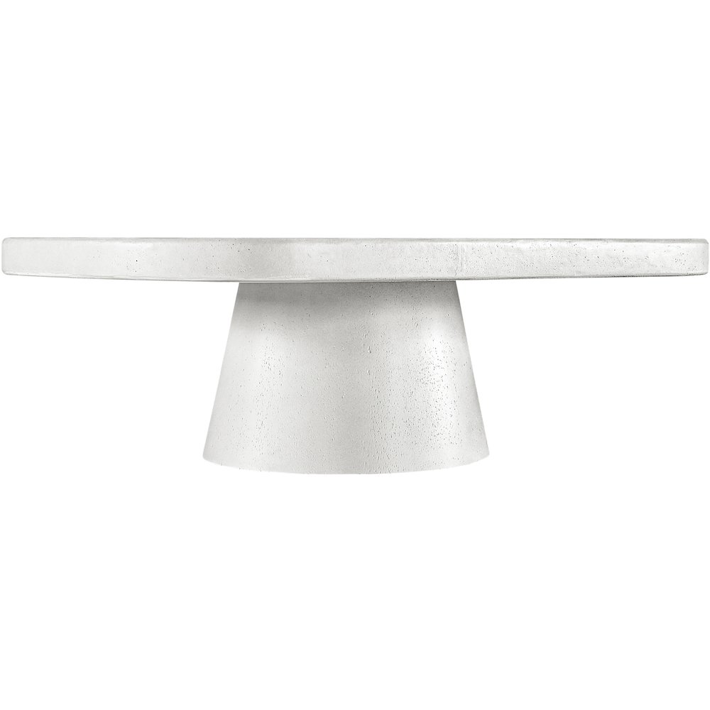 Prato White Concrete Indoor/Outdoor Coffee Table. Picture 6