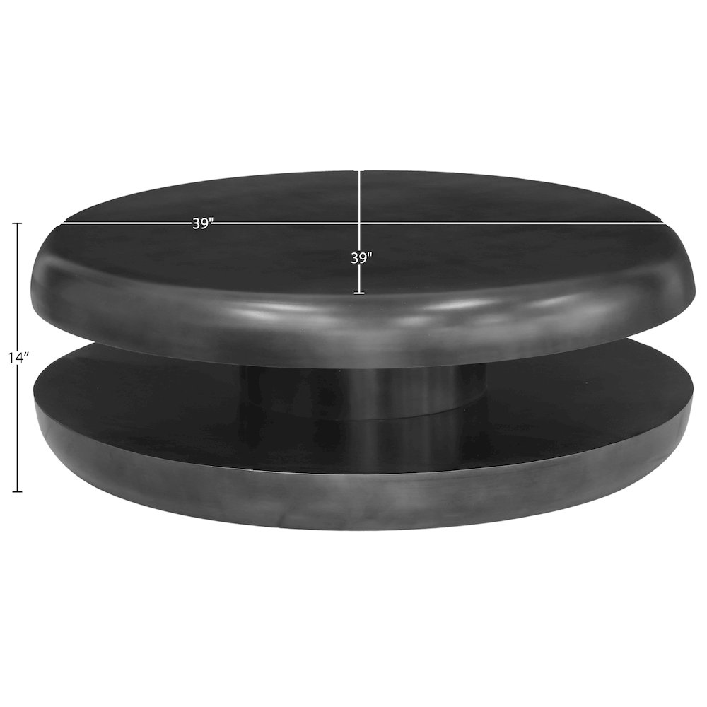 Jamison Black Iron Coffee Table. Picture 5
