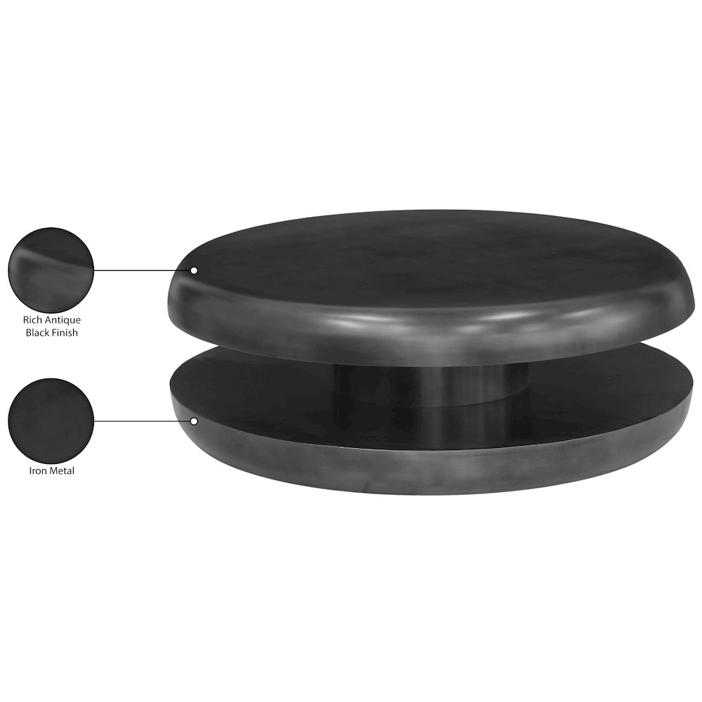 Jamison Black Iron Coffee Table. Picture 3