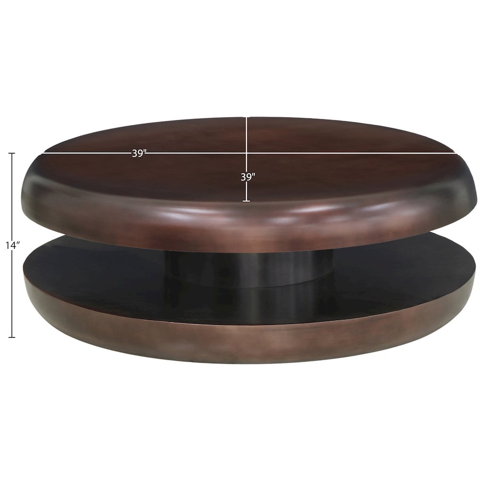 Jamison Brown Iron Coffee Table. Picture 5