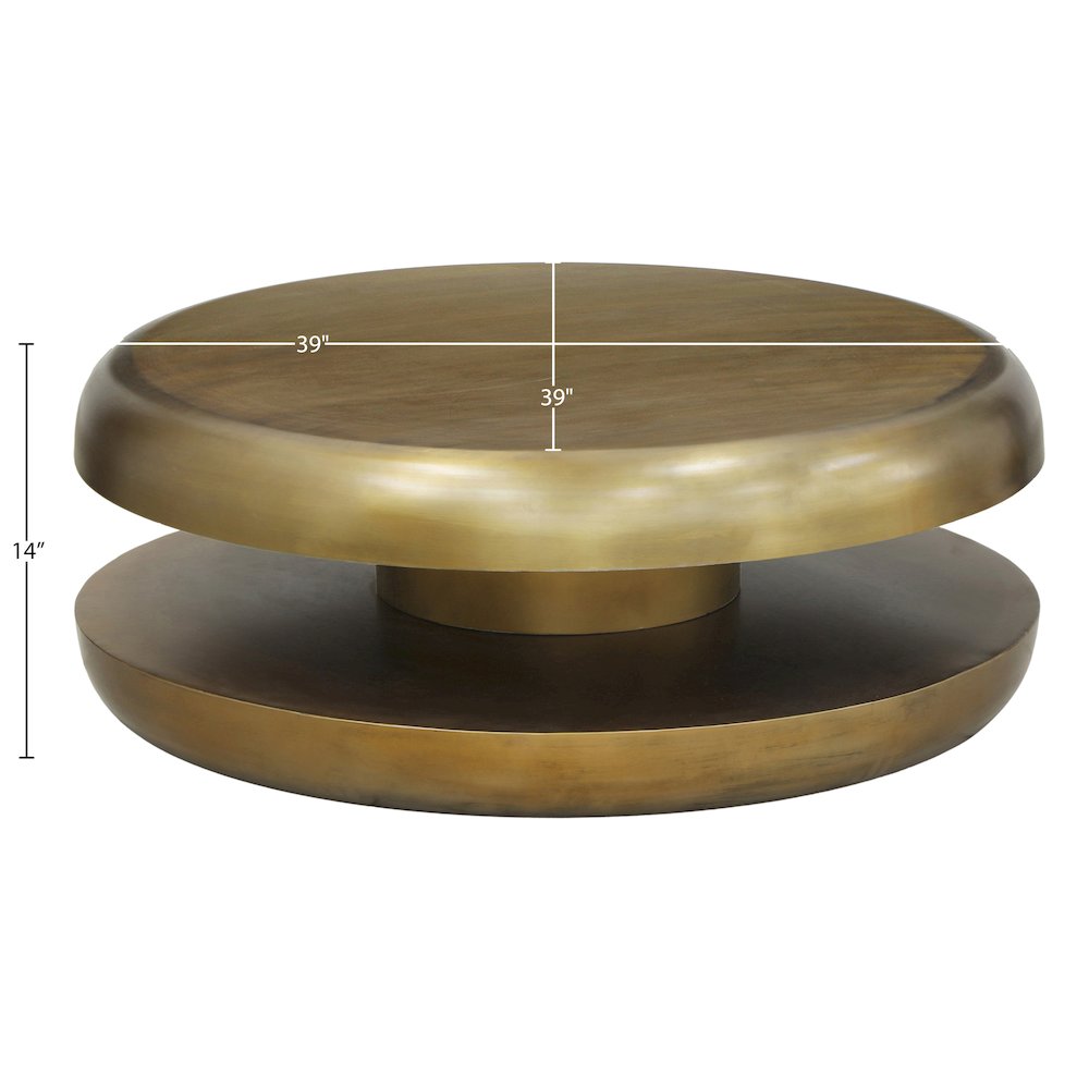Jamison Gold Iron Coffee Table. Picture 5
