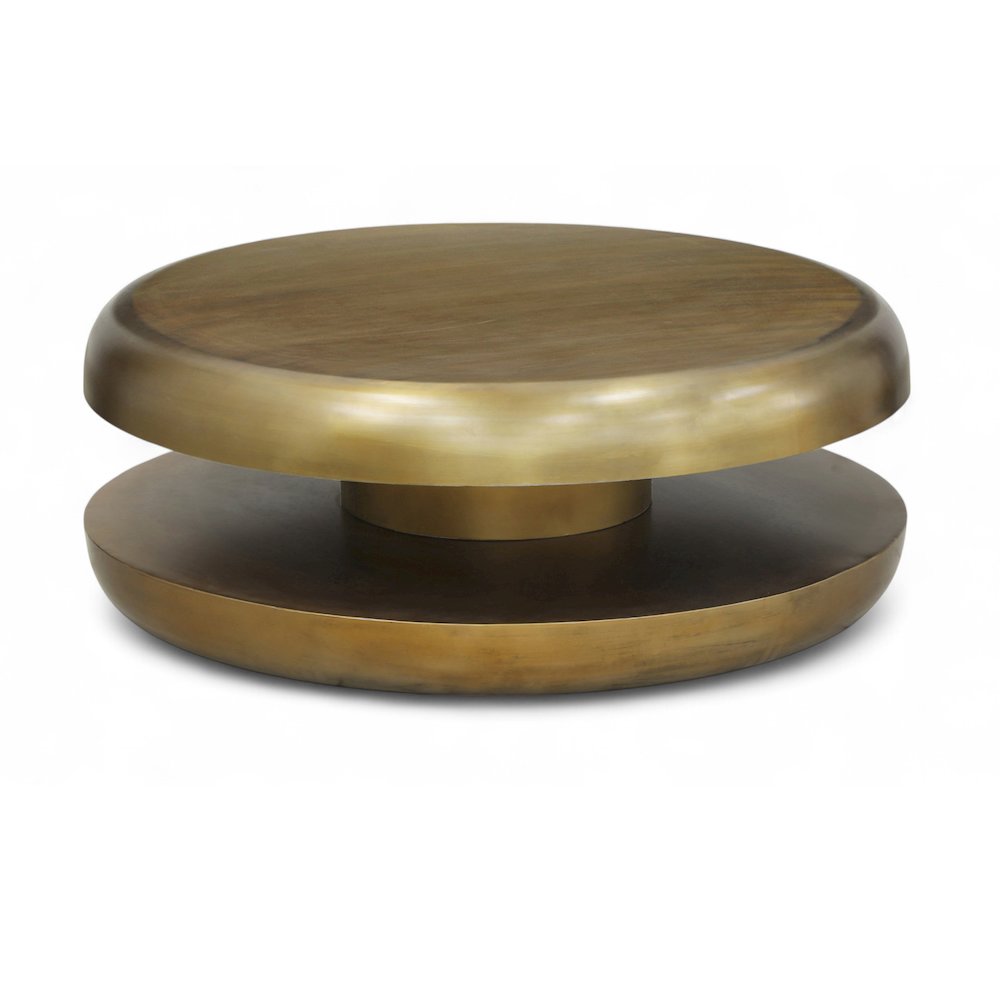 Jamison Gold Iron Coffee Table. Picture 1