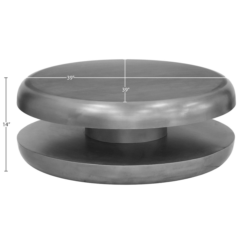 Jamison Silver Iron Coffee Table. Picture 5