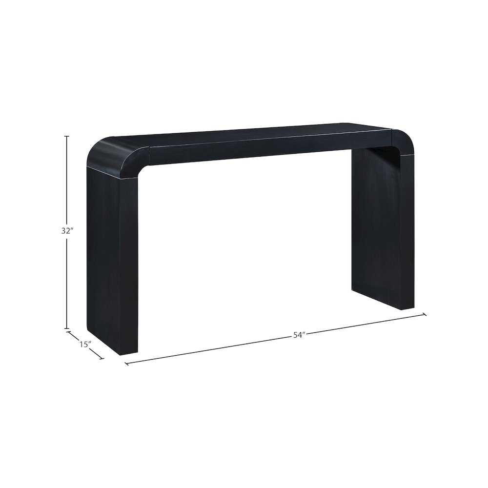 Toulon Black Oak Veneer Console Table. Picture 6