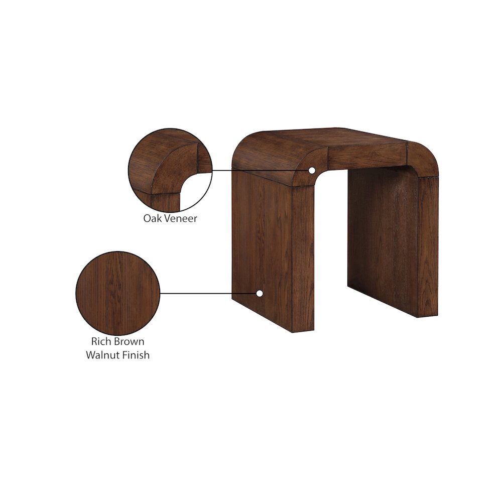 Toulon Brown Oak Veneer End Table. Picture 7