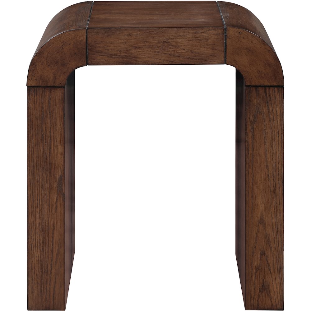 Toulon Brown Oak Veneer End Table. Picture 2
