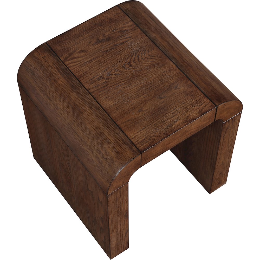 Toulon Brown Oak Veneer End Table. Picture 4