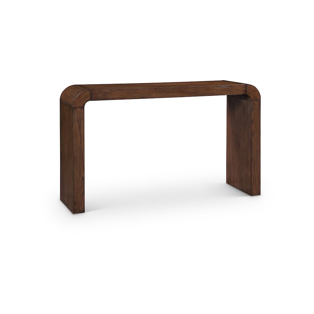 Toulon Brown Oak Veneer Console Table. Picture 1