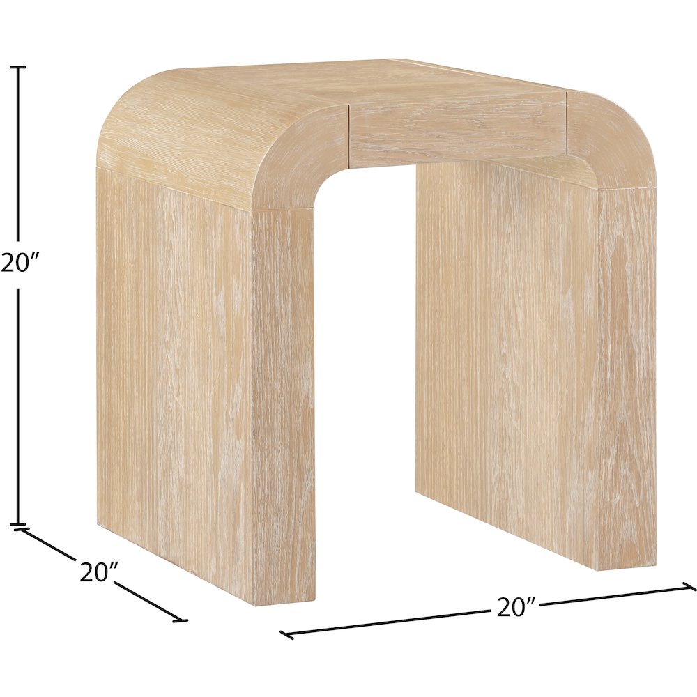 Toulon Natural Oak Veneer End Table. Picture 2