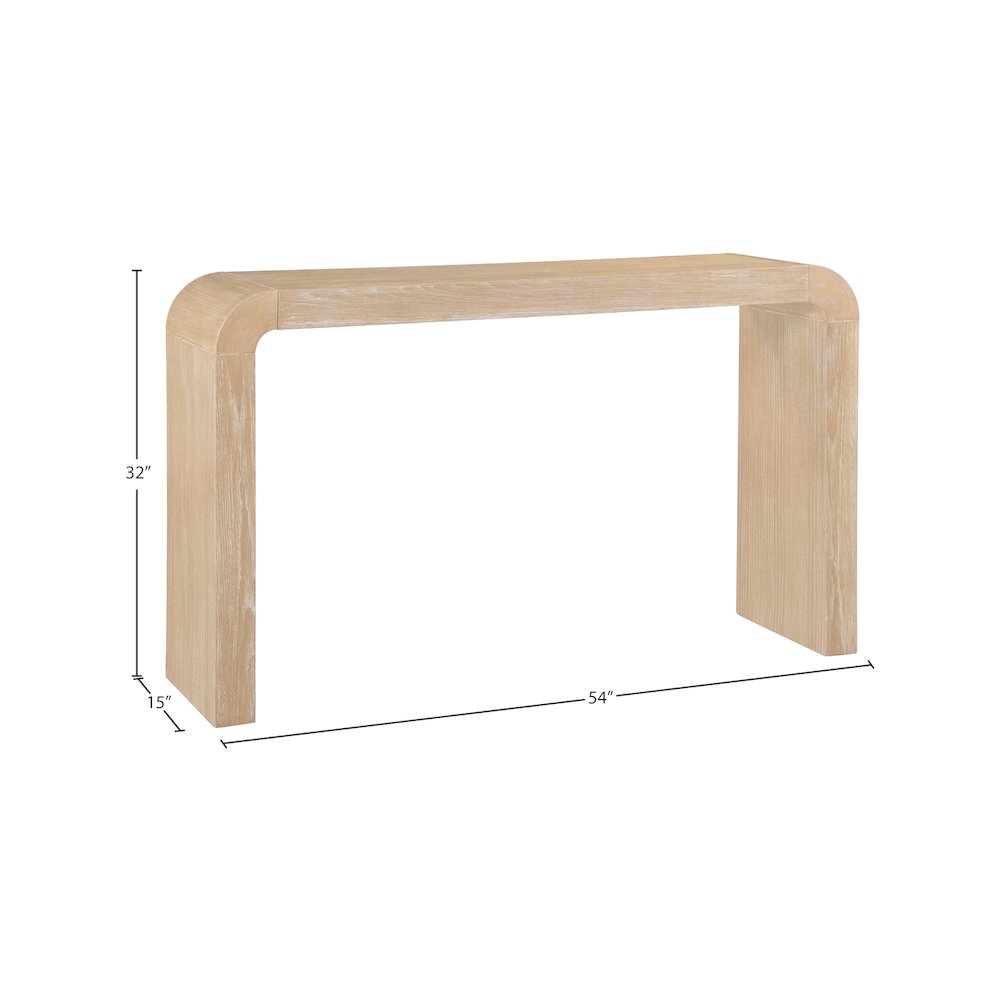 Toulon Natural Oak Veneer Console Table. Picture 6
