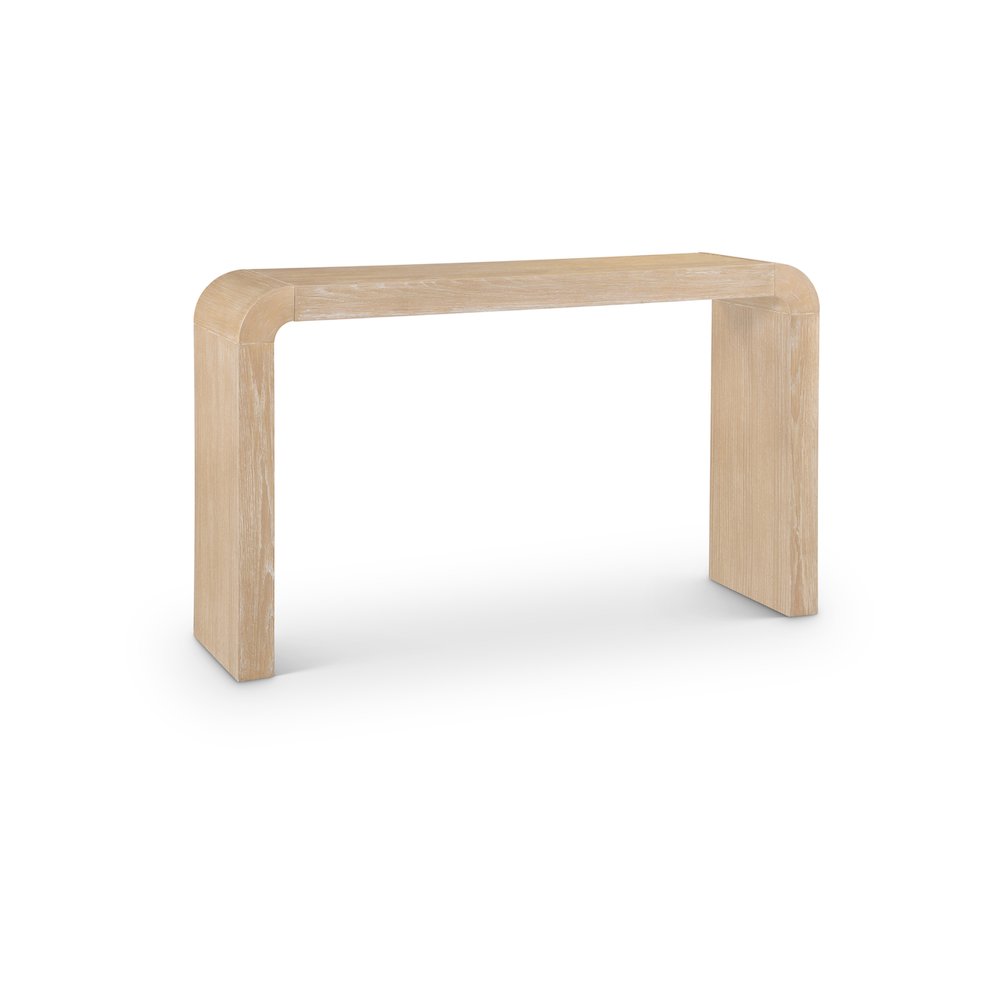 Toulon Natural Oak Veneer Console Table. Picture 1