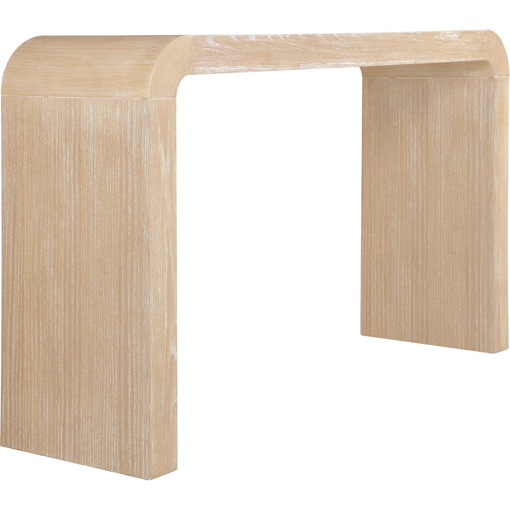 Toulon Natural Oak Veneer Console Table. Picture 3