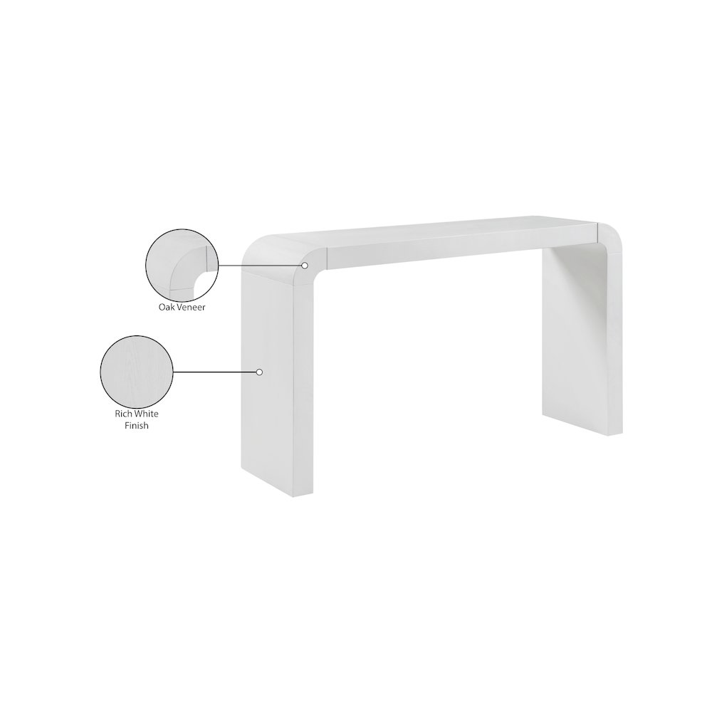 Toulon White Oak Veneer Console Table. Picture 7