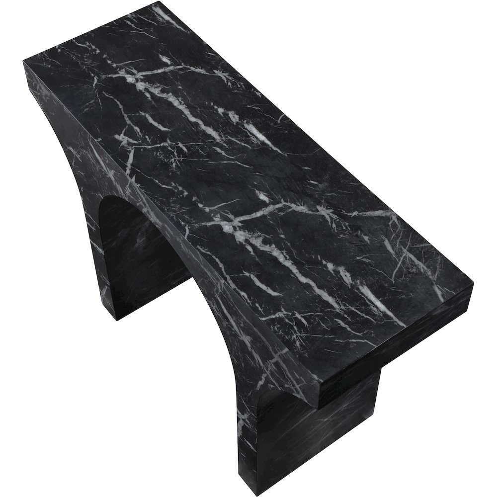 Pomezia Black Marble Finish Console Table. Picture 5