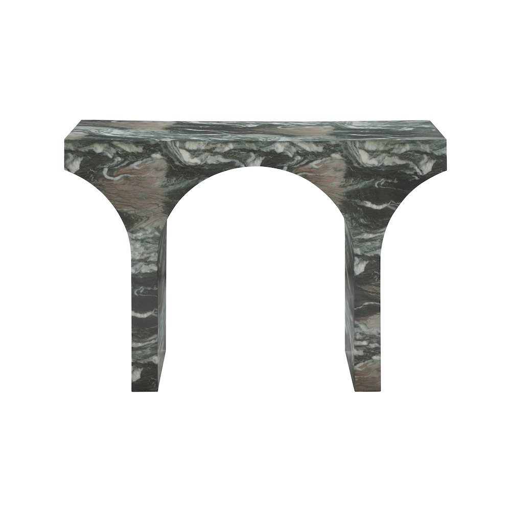 Pomezia Green Marble Finish Console Table. Picture 3