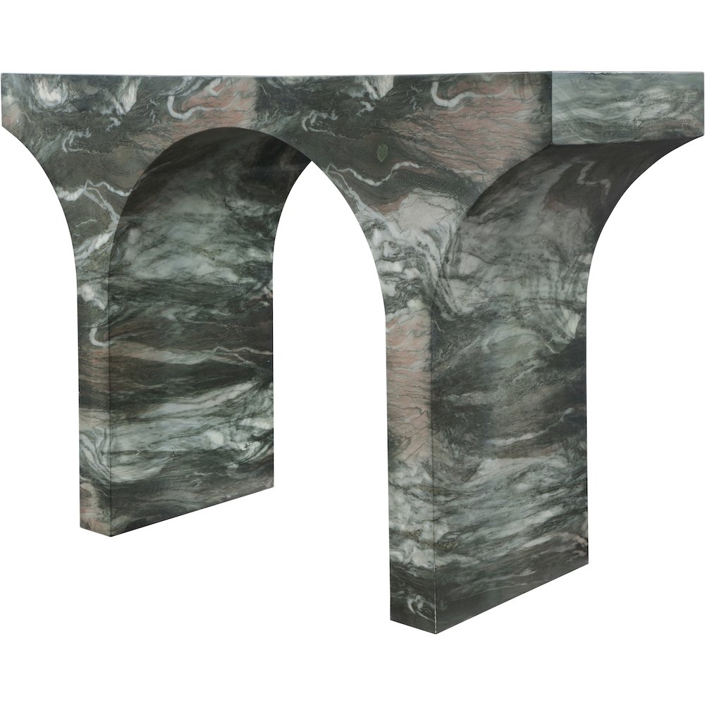 Pomezia Green Marble Finish Console Table. Picture 4